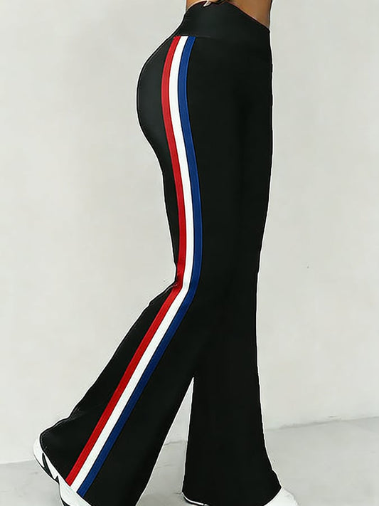 Women's American Flag Stripe Printed High-Stretch Leggings