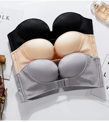 SaskiaTM – Unsichtbarer trägerloser Push-Up-BH | 1+1 Gratis