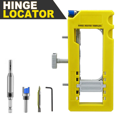 Door Hinge Jig - Door Hinge Cut Out Tool for Door & Cabinet Hinges, Adjustable Mortising Template Fits 2.5" to 5" Hinges with 1/4" & 5/8" Radius & Square Corner Tools