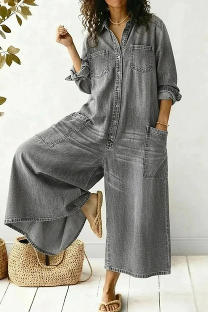 Women's Cozy And Casual Cotton Jumpsuit