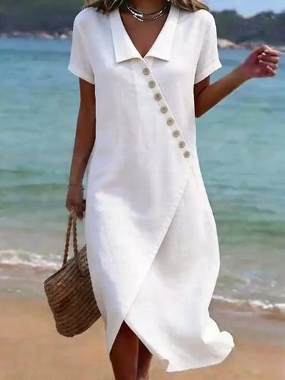 Women'S Casual Solid Color Dress