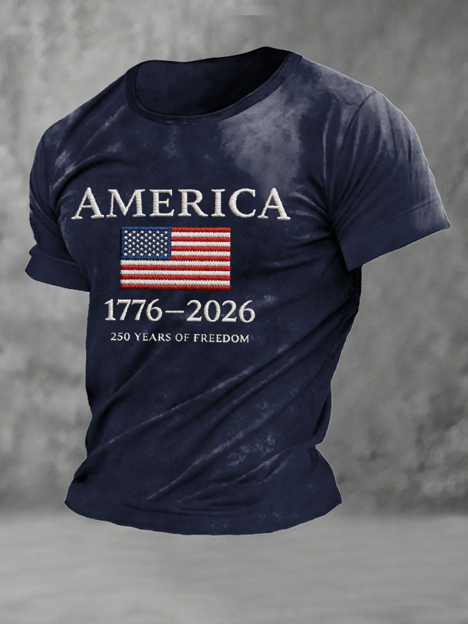 Men'S Independence Day Printed Casual T-Shirt
