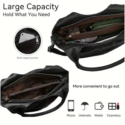 Elegant Leather Women's Crossbody Shoulder Bag