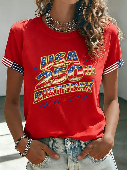 Women's 250th Anniversary Independence Day Art Print Shirt