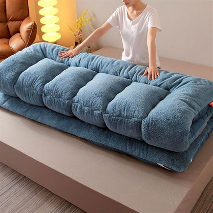 Folding Roll Up Mattress Sleeping Pad, Camping Portable Mattress, Sofa Bed Mattress, Double Plush Single Twin Mattress