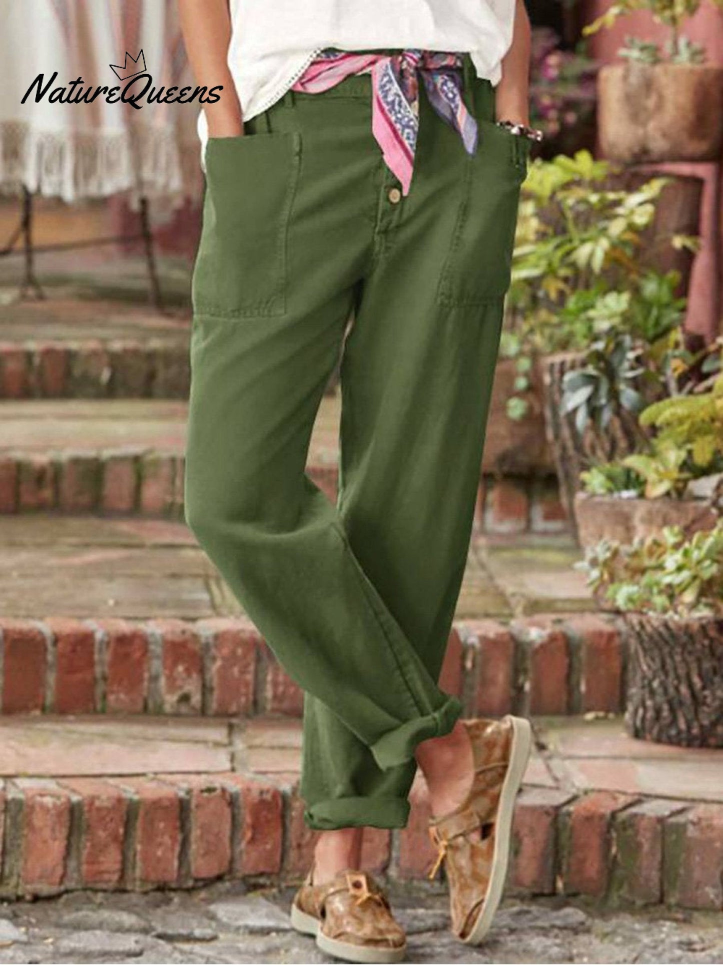 Women's Loose Cotton And Linen Casual Pants