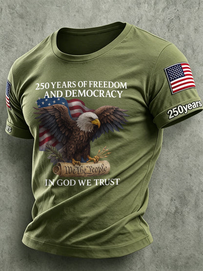 Men'S America Flag Printed Casual T-Shirt