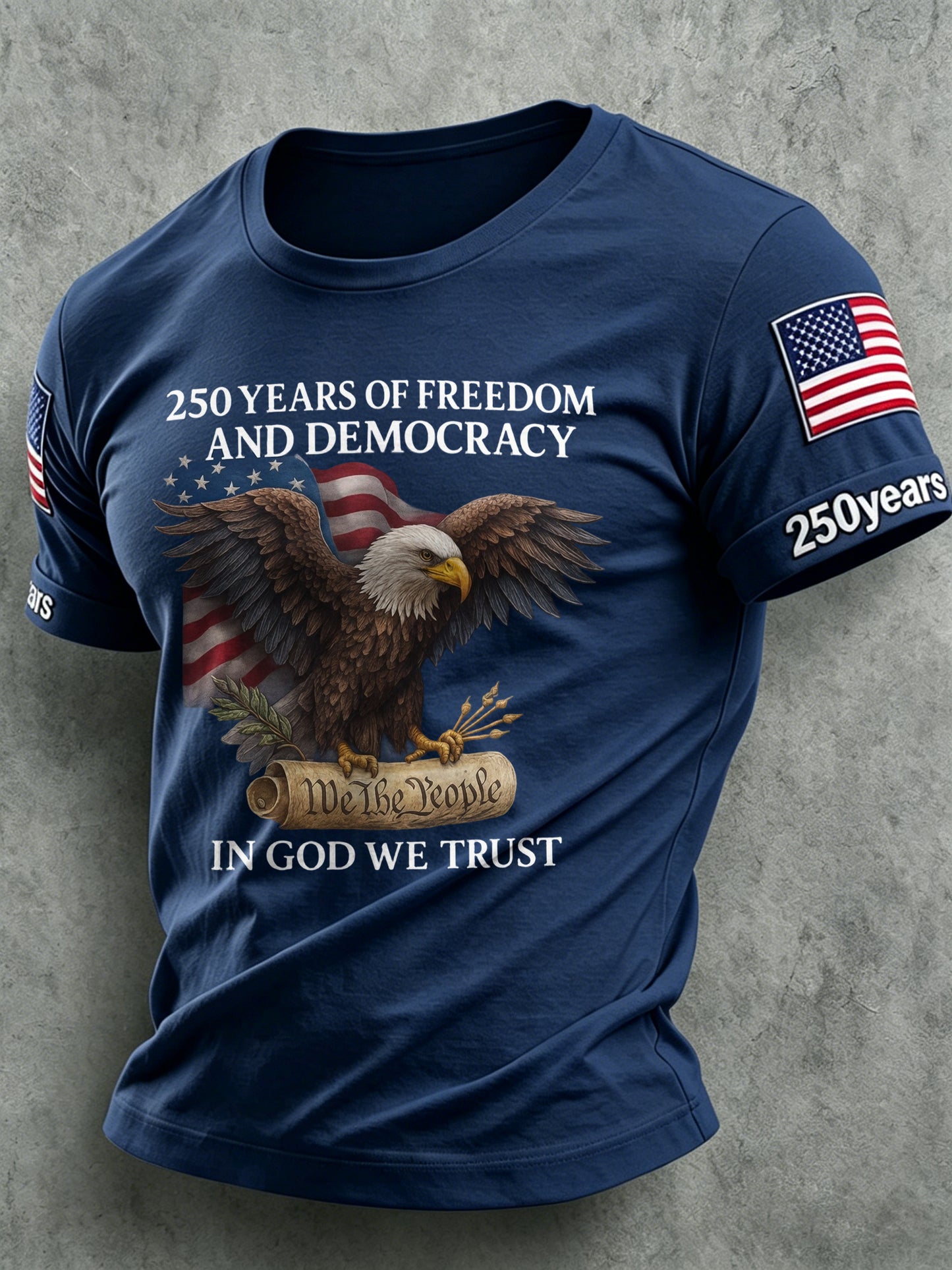 Men'S America Flag Printed Casual T-Shirt