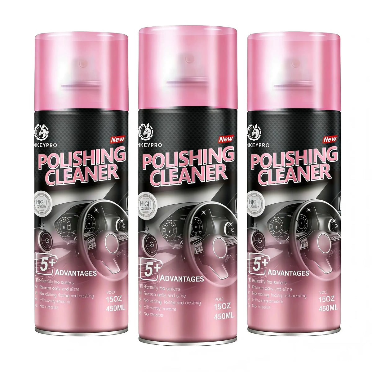 Car Interior Protectant Spray For Leahter and plastic One-Step Tire Shine Spray for Precise, Even Shine and Minimal Overspray ,15oz