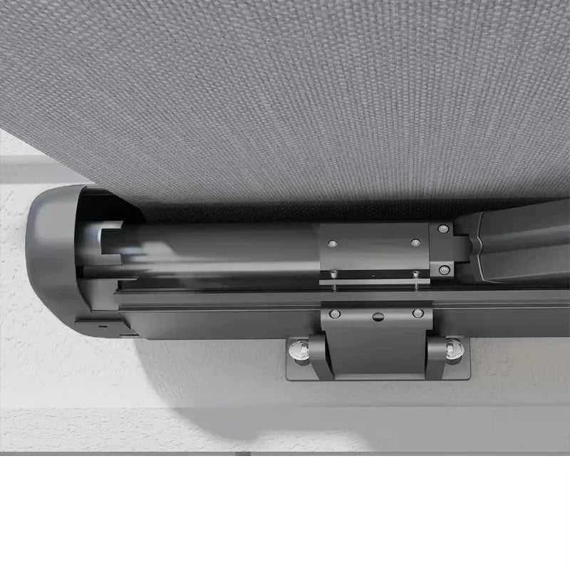 Wall-mounted electric retractable waterproof outdoor awning