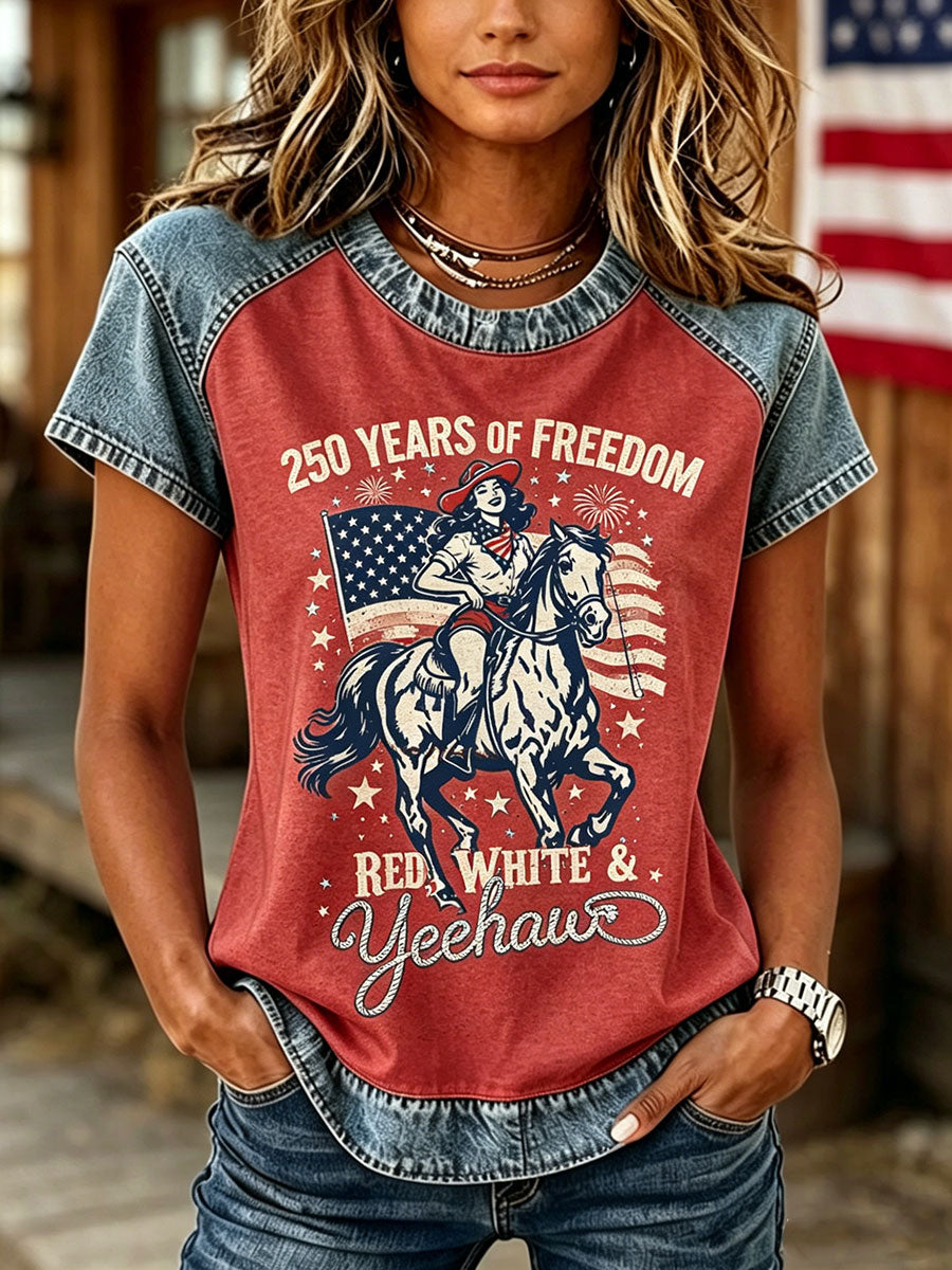 Women's American 250-Year Western Style T-Shirt