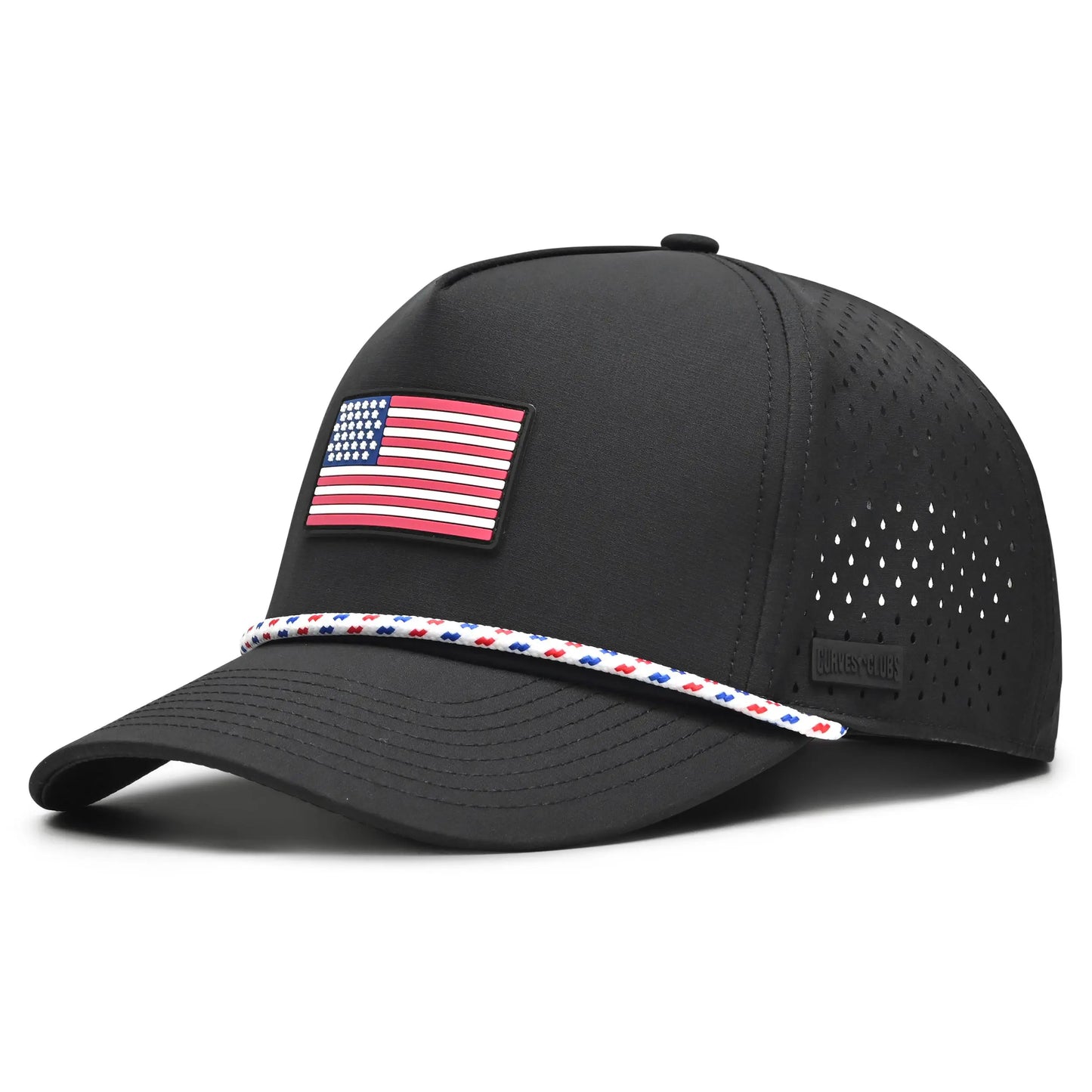 Curves and Clubs American Golf Hat - USA FLAG HAT - ONE SIZE FITS ALL GOLF HAT