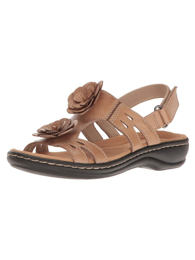3D Floral Hollow Breathable Casual Velcro Sandals