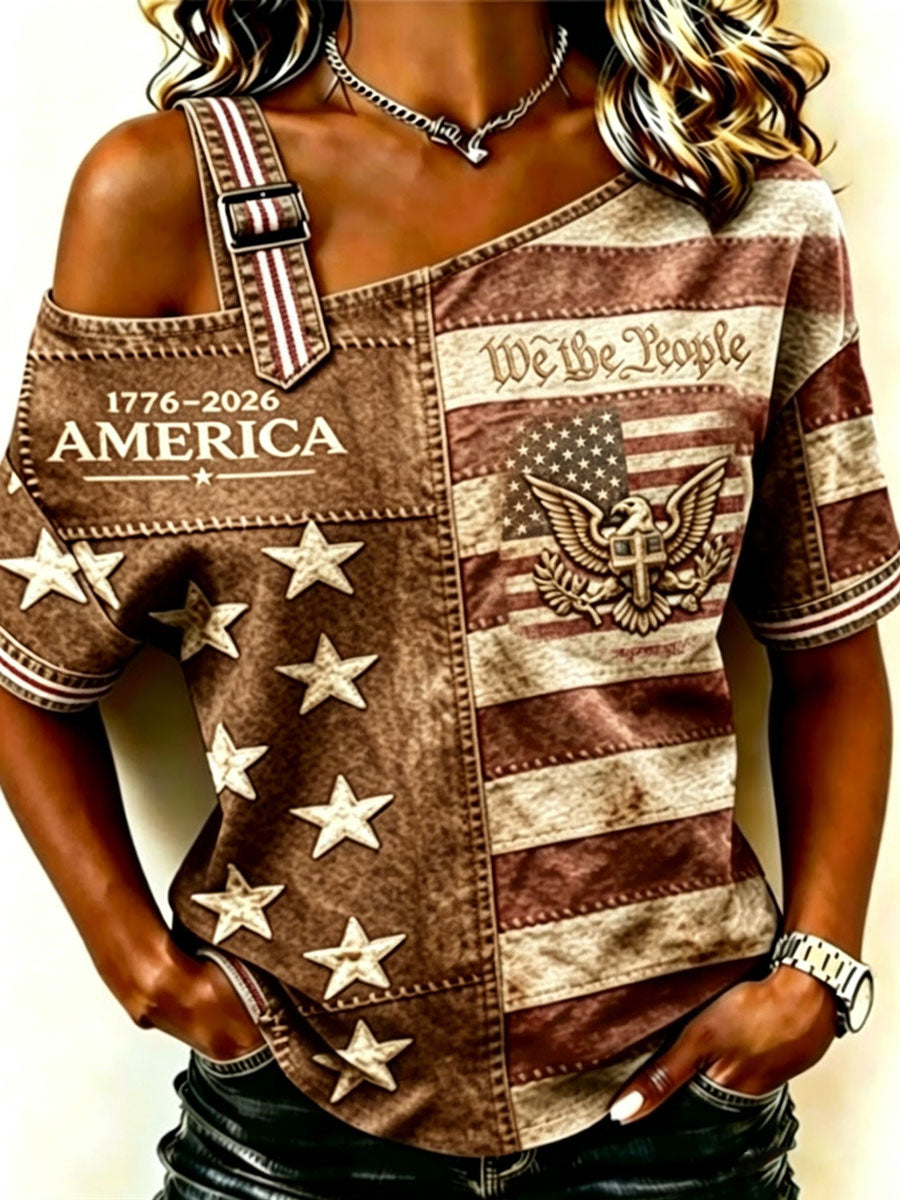Women's 250Th Anniversary National Faith Print Shirt