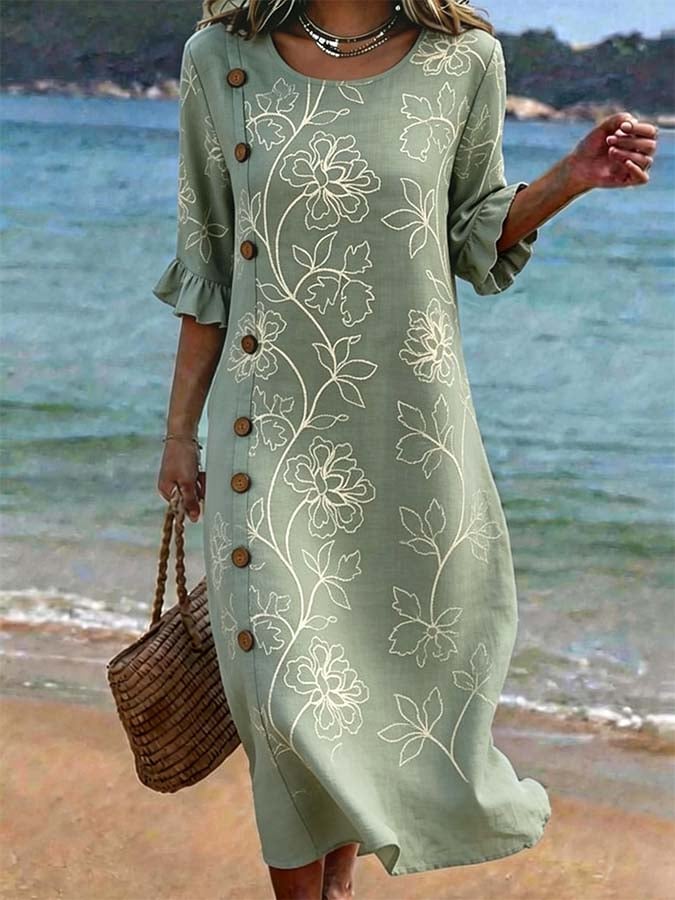 Women'S Casual Printed Dress