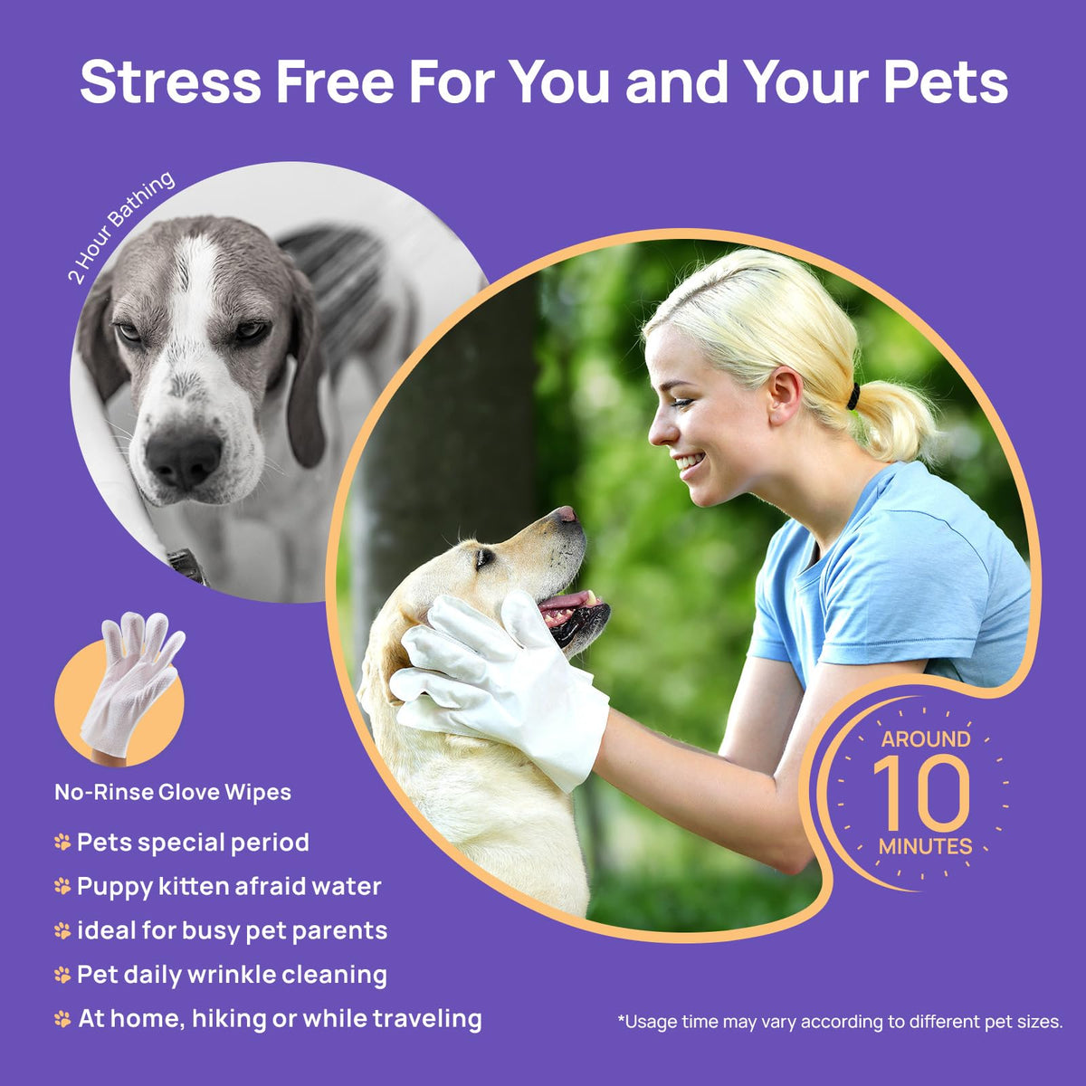 Disposable Dog Grooming Wipes (20-Pack) — Specially Designed to Remove Loose Fur, Clean Away Sticky Debris, Eliminate Odors, Moisturize Skin, and Care for Paws