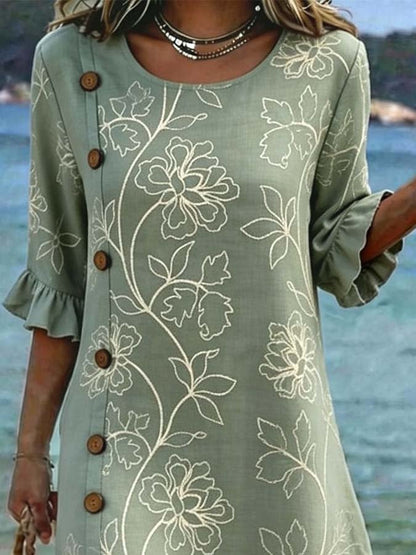 Women'S Casual Printed Dress