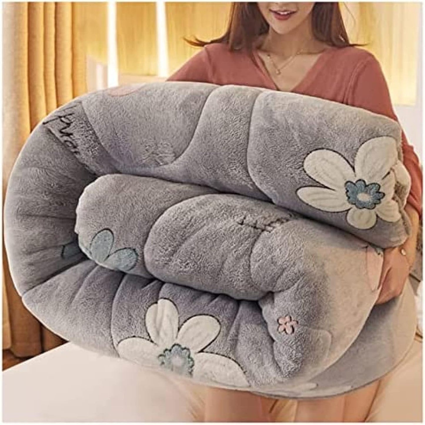 Thick warm cashmere blanket bedding hollow fiber down quilt