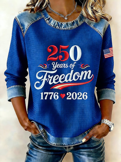 Women's 250th Anniversary Printed Short-Sleeved T-Shirt