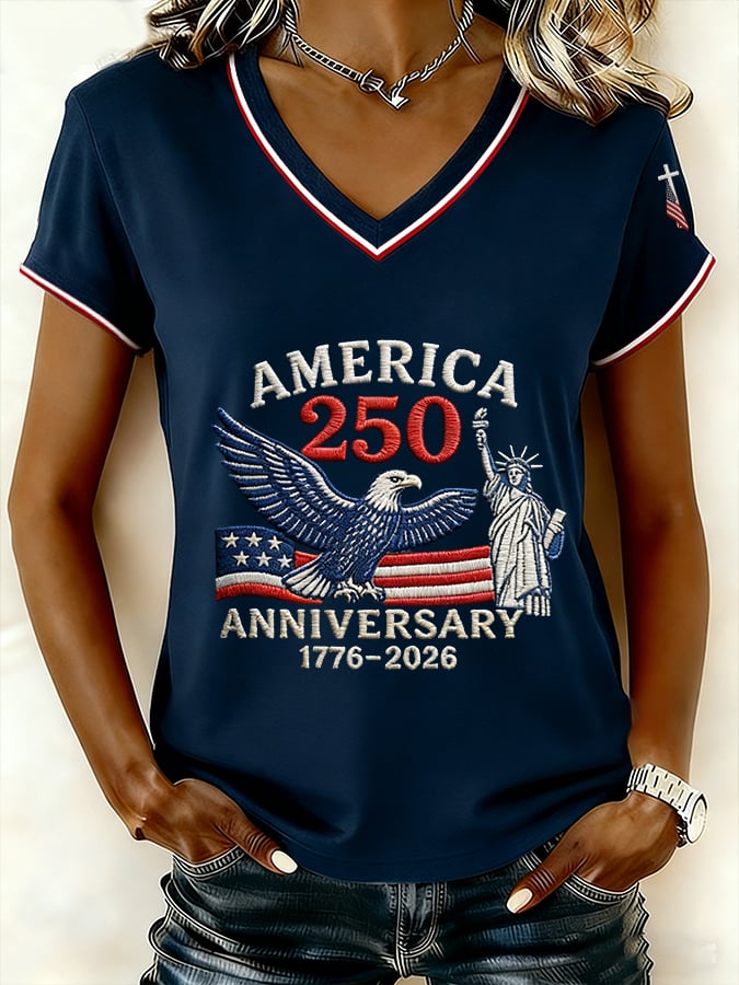 Women's Vintage America 250th Anniversary Faith Print T-Shirt
