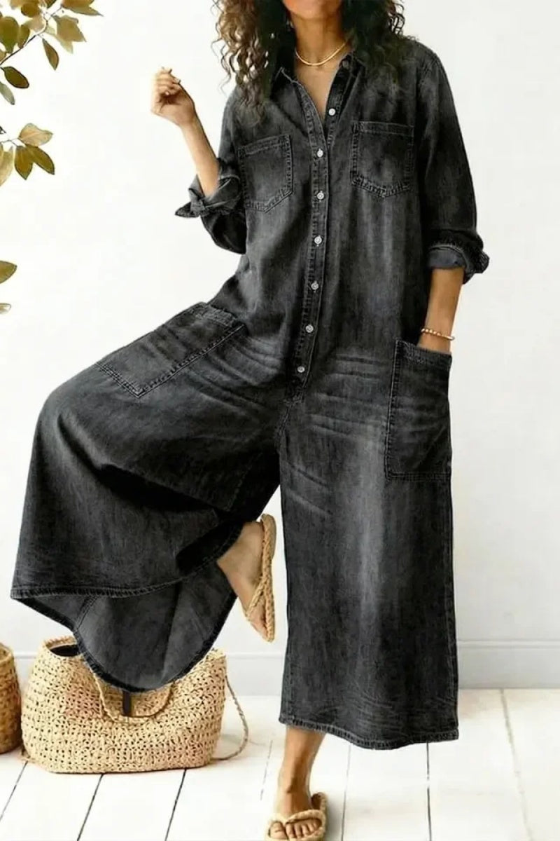 Women's Cozy And Casual Cotton Jumpsuit