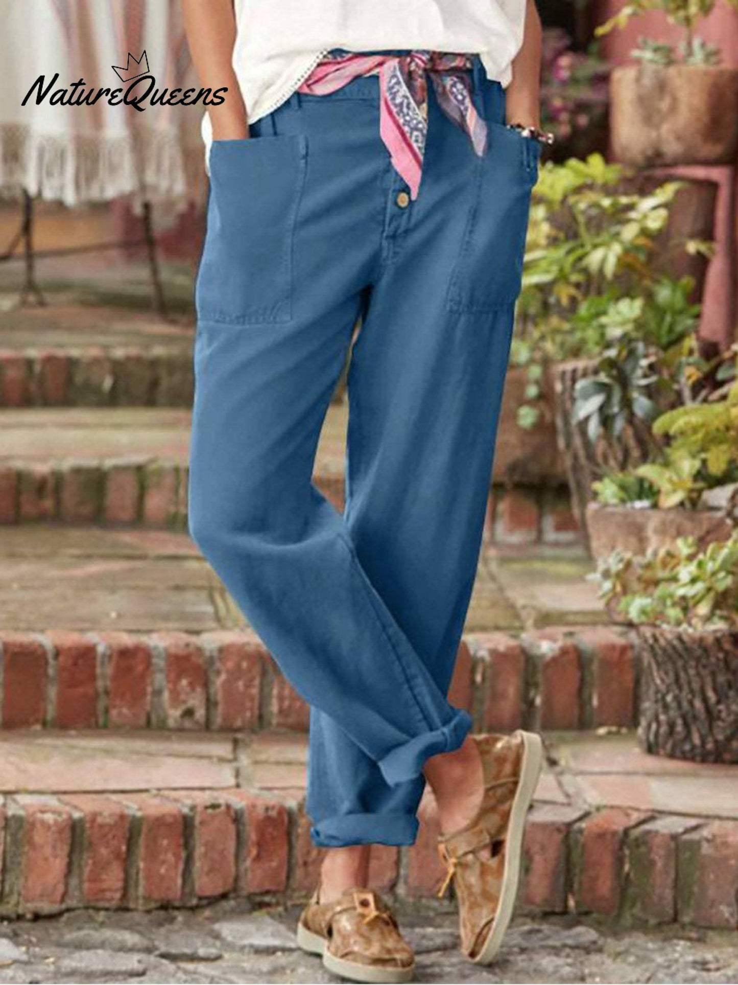 Women's Loose Cotton And Linen Casual Pants