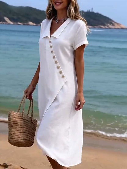 Women'S Casual Solid Color Dress