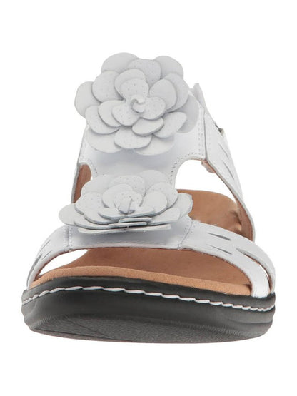 3D Floral Hollow Breathable Casual Velcro Sandals