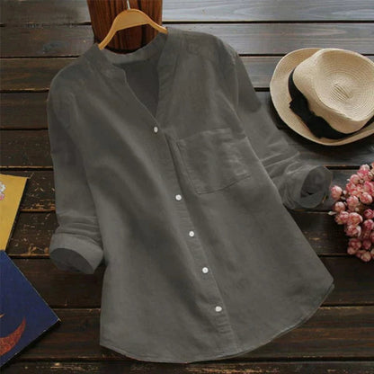 Casual Linen-Cotton Blouse