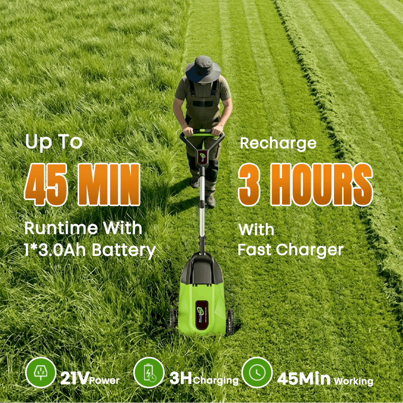 8.7-Inch Small Electric Lawn Mower for Yards & Gardens