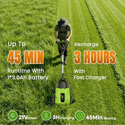 8.7-Inch Small Electric Lawn Mower for Yards & Gardens