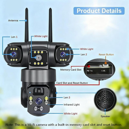 Aegis 360™ Triple-View Solar Camera