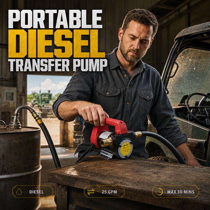 ⛽ 90% OFF NOW! 🚜 Diesel Transfer Pump – 25GPM Flow– Move Fuel Fast for Farms, Garages & Job Sites ⚡
